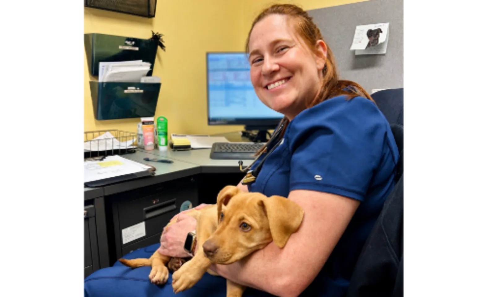 MDVM Dr. Kirtley with new patient. MDVM Dr. Kirtley with new patient.
