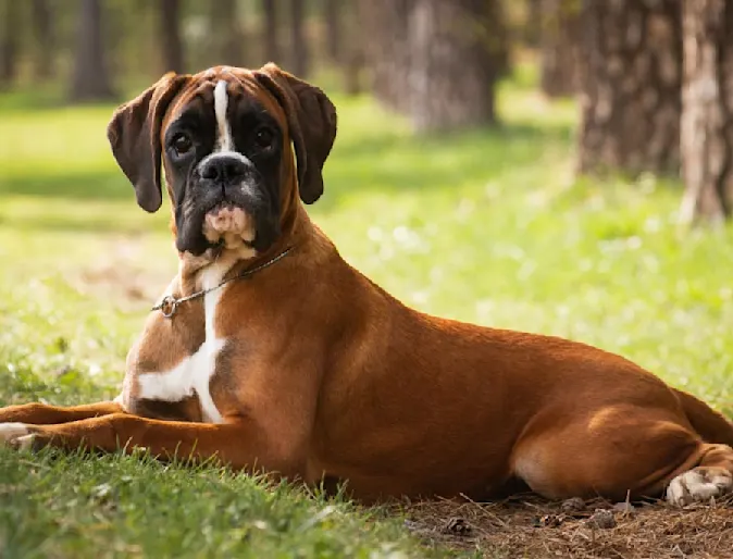 Boxer in Grass