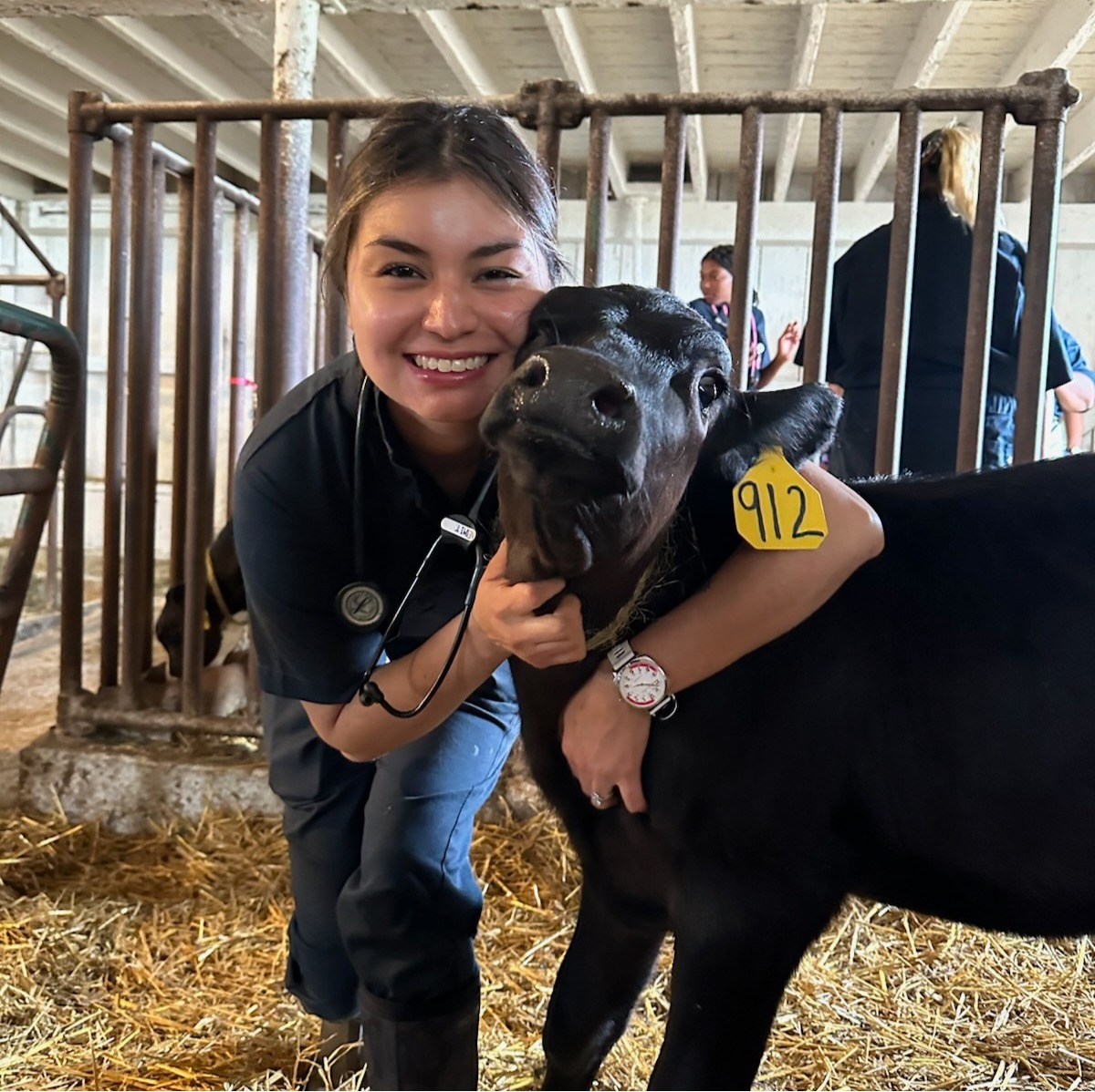 Veterinary Technician Neomi on a horse.