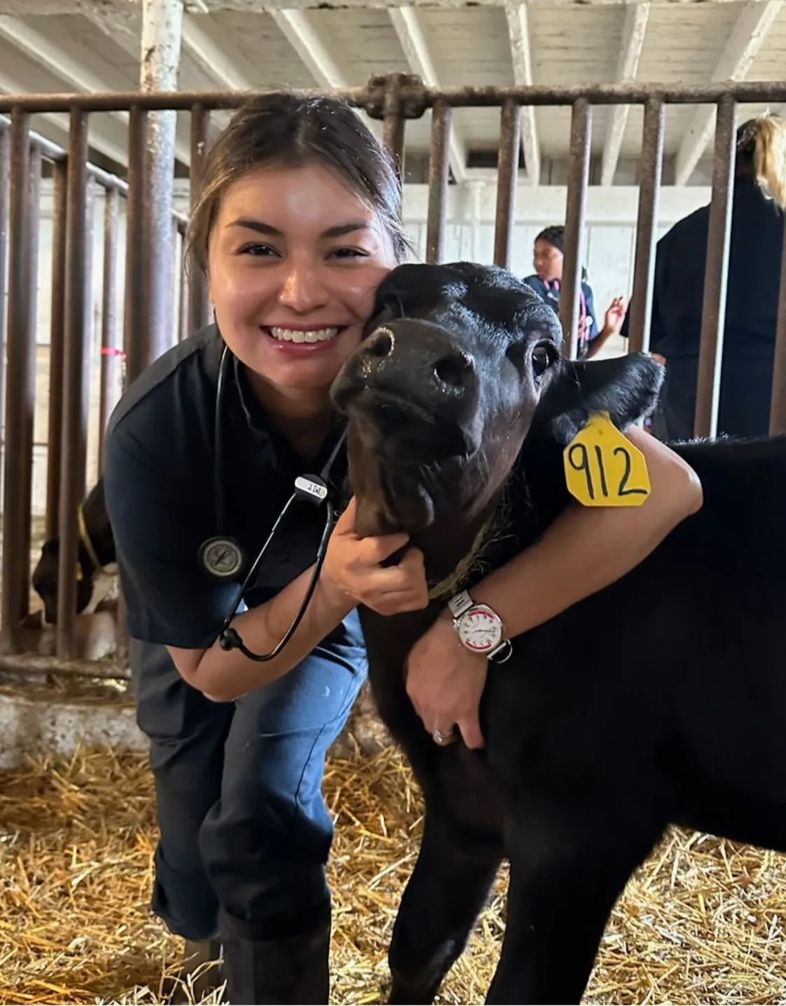Veterinary Technician Neomi on a horse. Veterinary Technician Neomi on a horse.