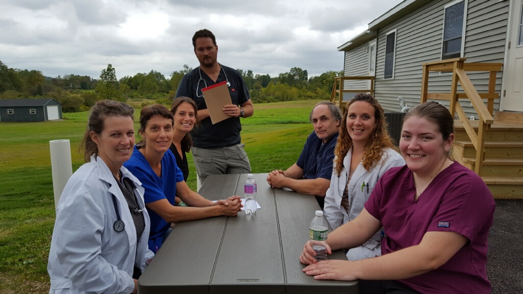 Group photo of the staff at Waterville Veterinary Clinic