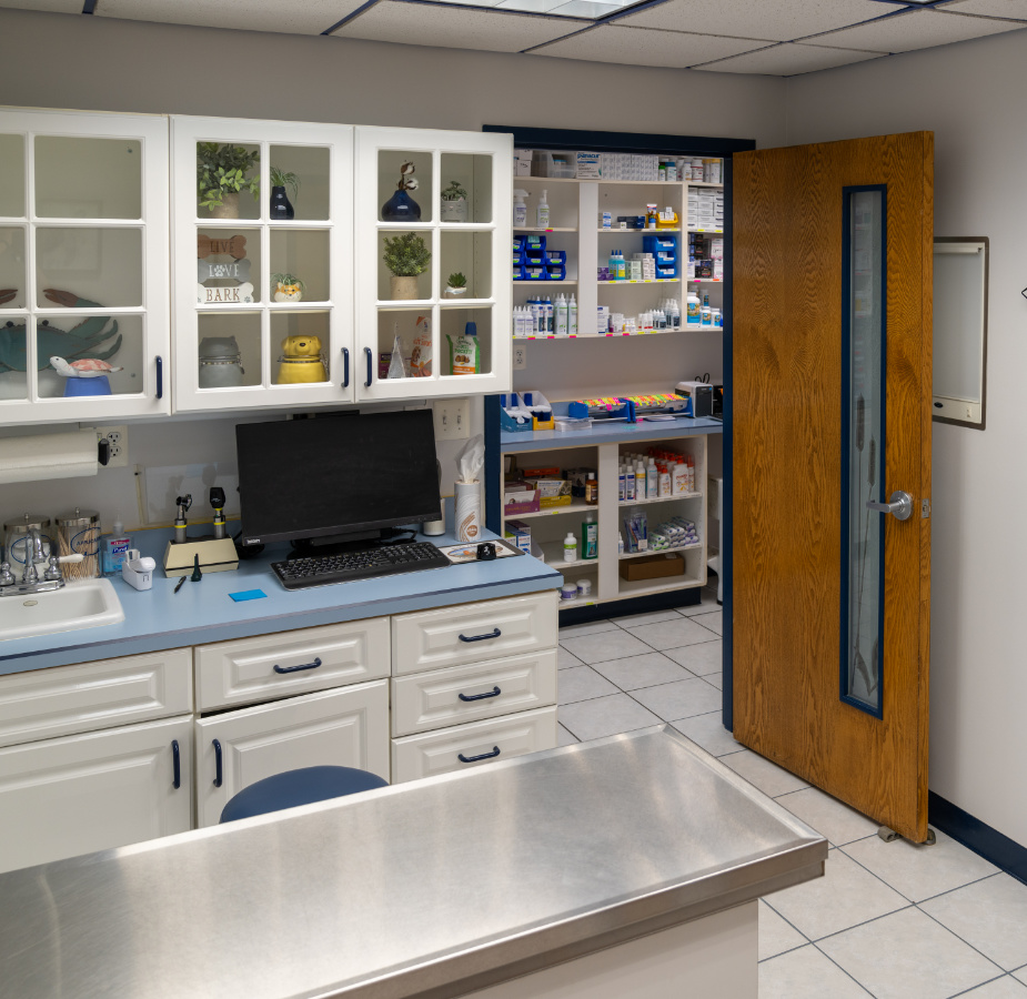 Exam room and medical stock room entrance