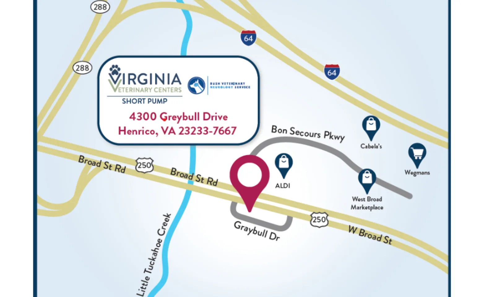 Map of Short Pump VVC Location Map of Short Pump VVC Location