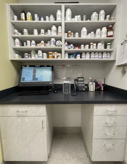 Burnham Park Animal Hospital's Medication/Pharmacy Shelves