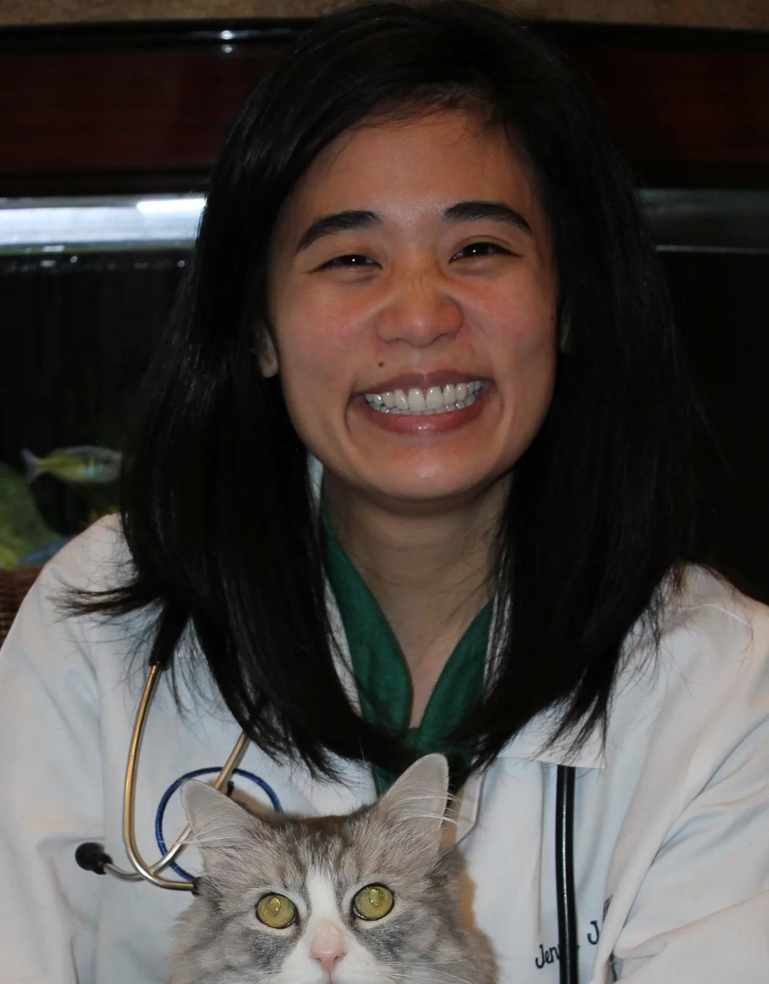 Jenny Jong holding cat Jenny Jong holding cat