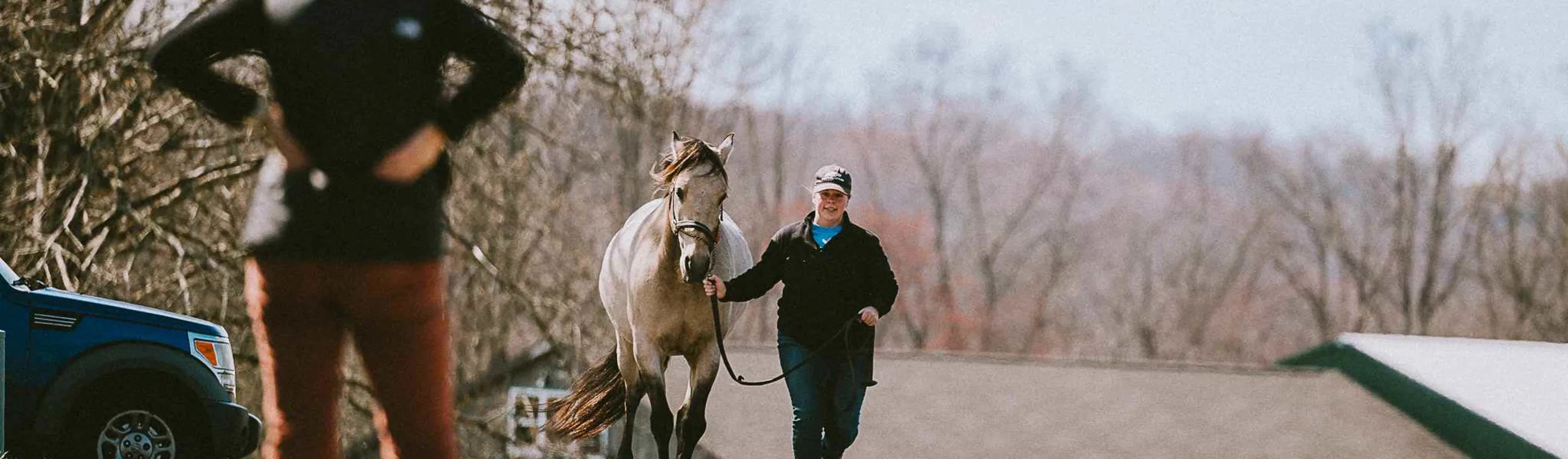 Staff Running With a Horse Staff Running With a Horse