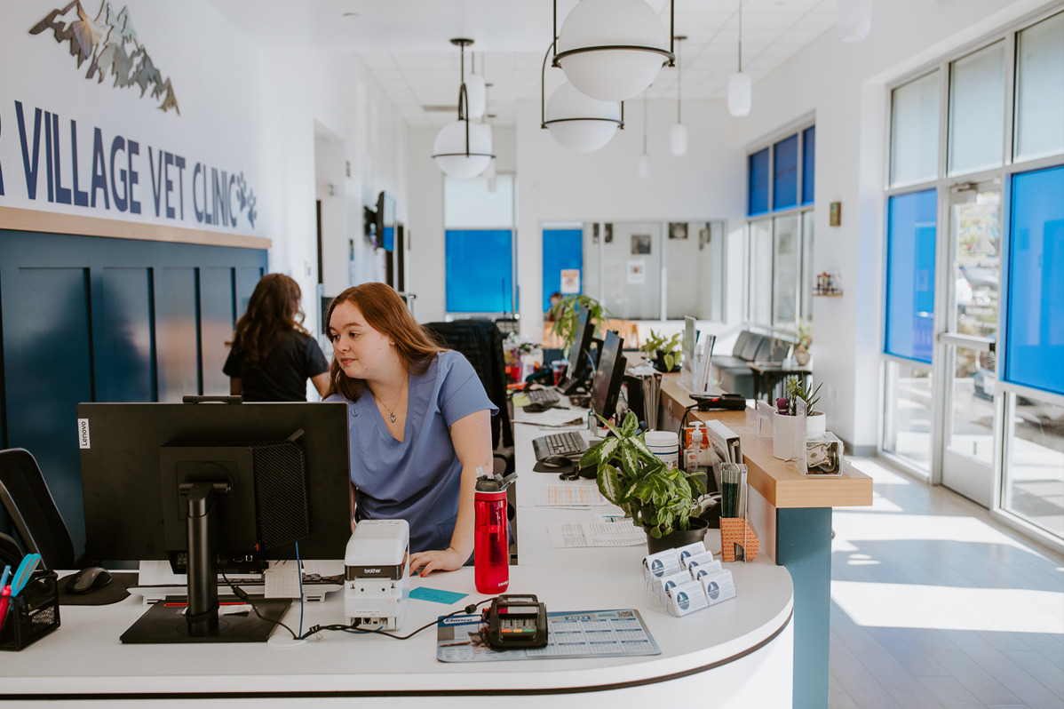 Frontier Village Veterinary Clinic reception and waiting area