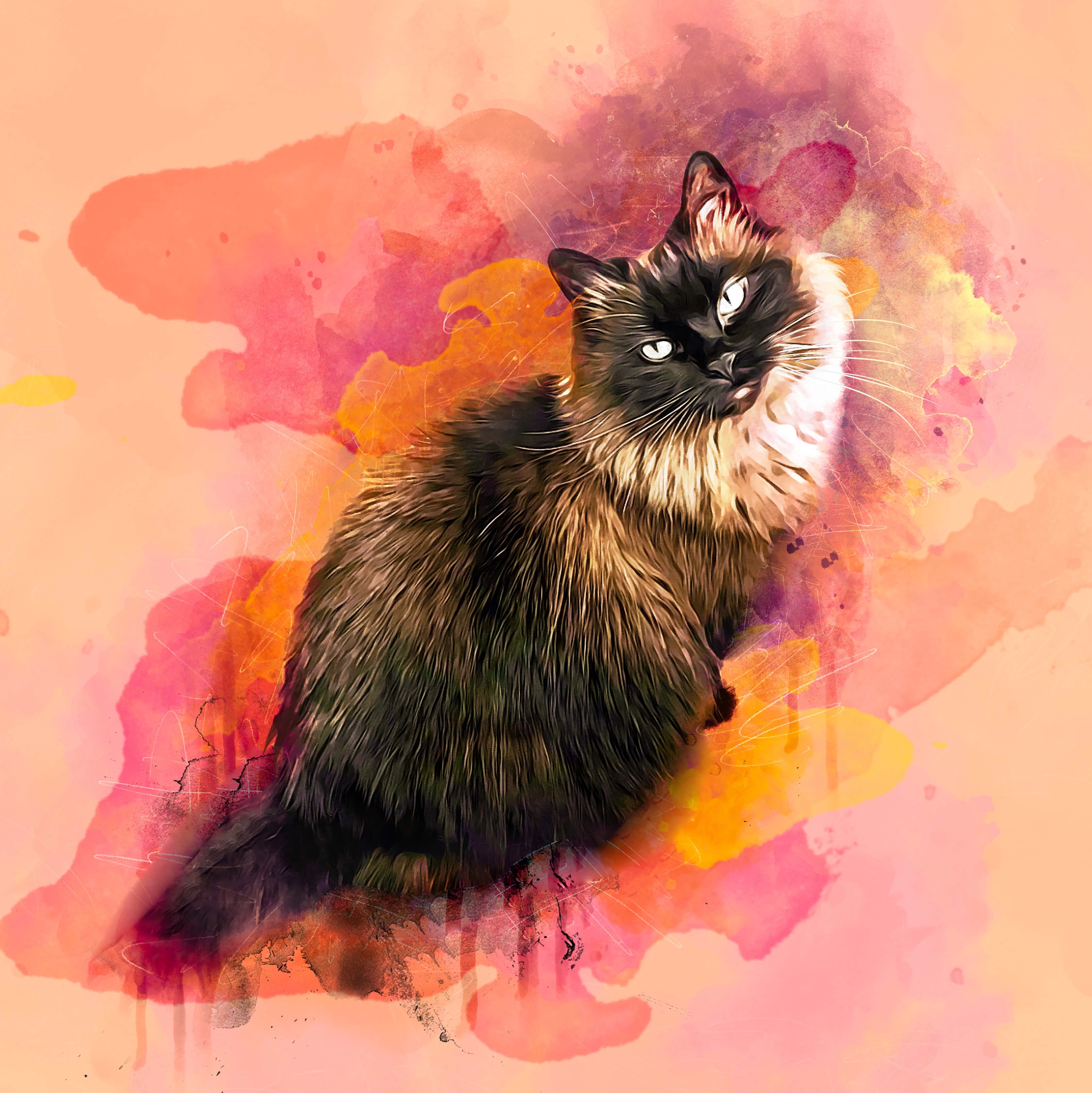 Stencil drawing of puppy