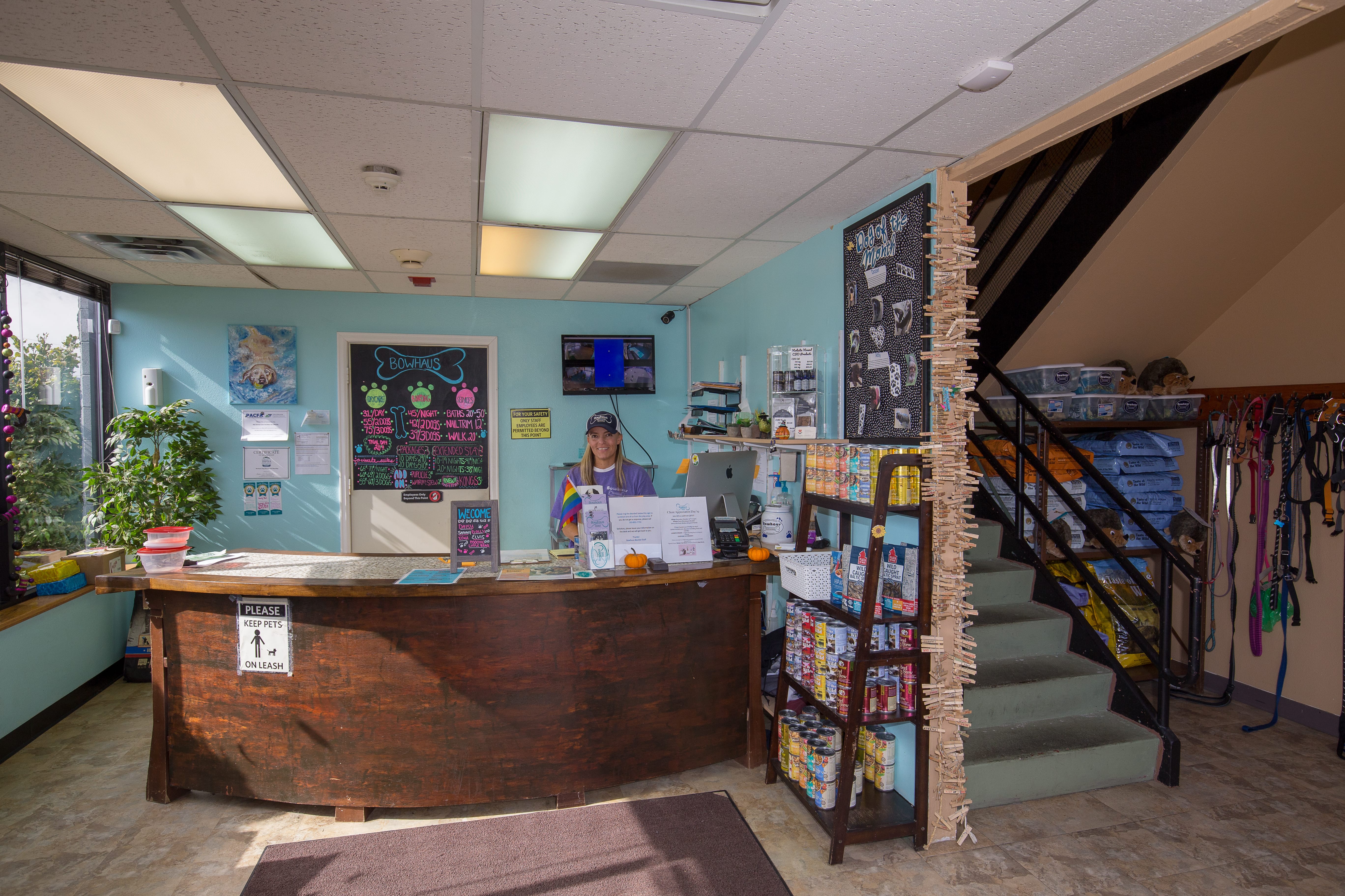 Bowhaus front desk interior in Boulder, CO