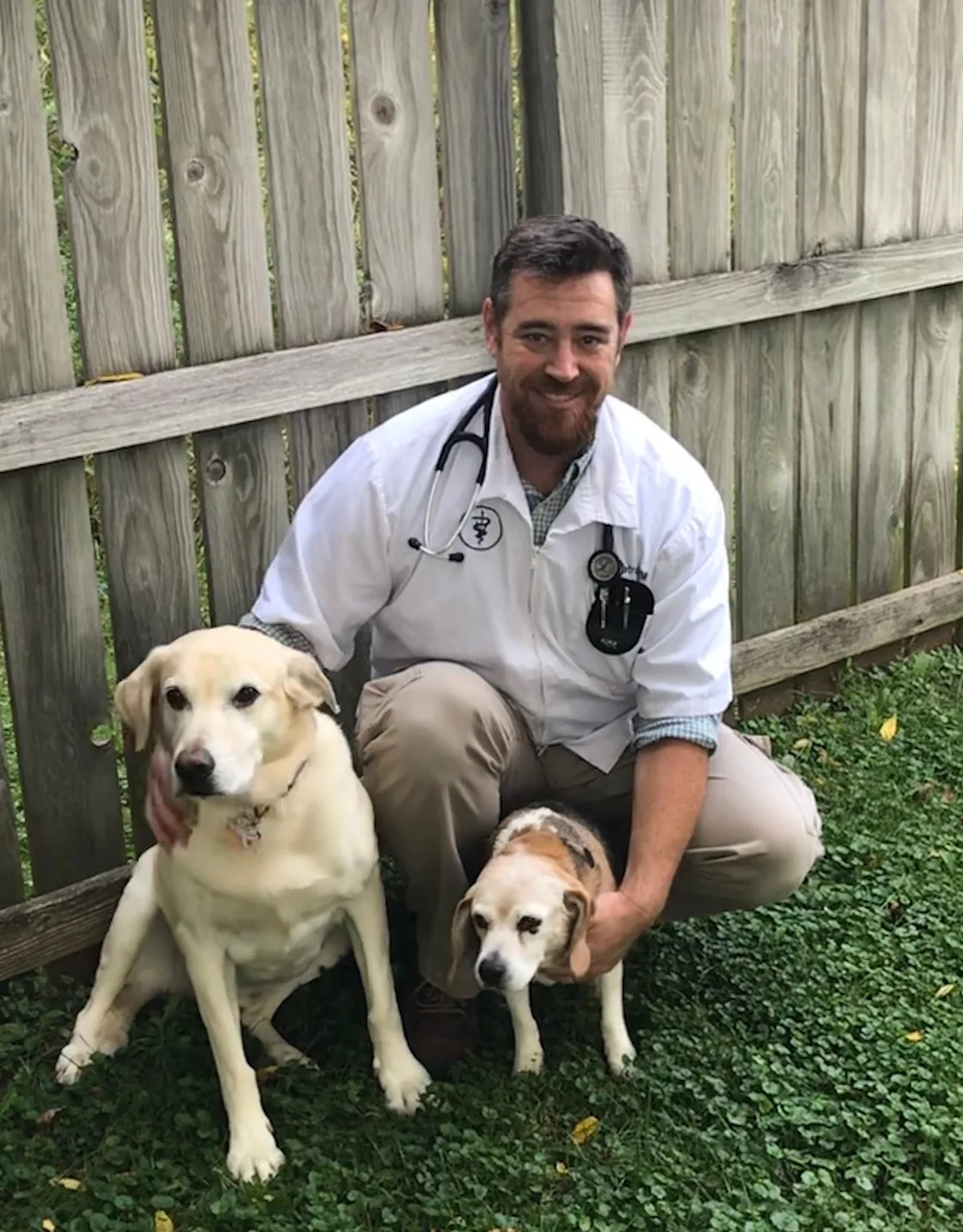 Matthew A. Watrud with two dogs Matthew A. Watrud with two dogs