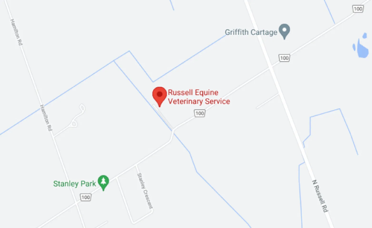 Map image of Russell Equine Veterinary Service Map image of Russell Equine Veterinary Service