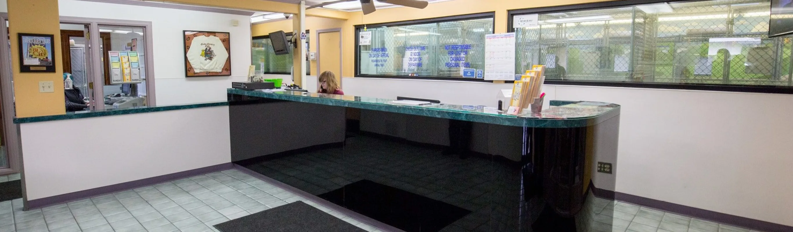 Canine Country Club & Feline inn Lobby desk Canine Country Club & Feline inn Lobby desk