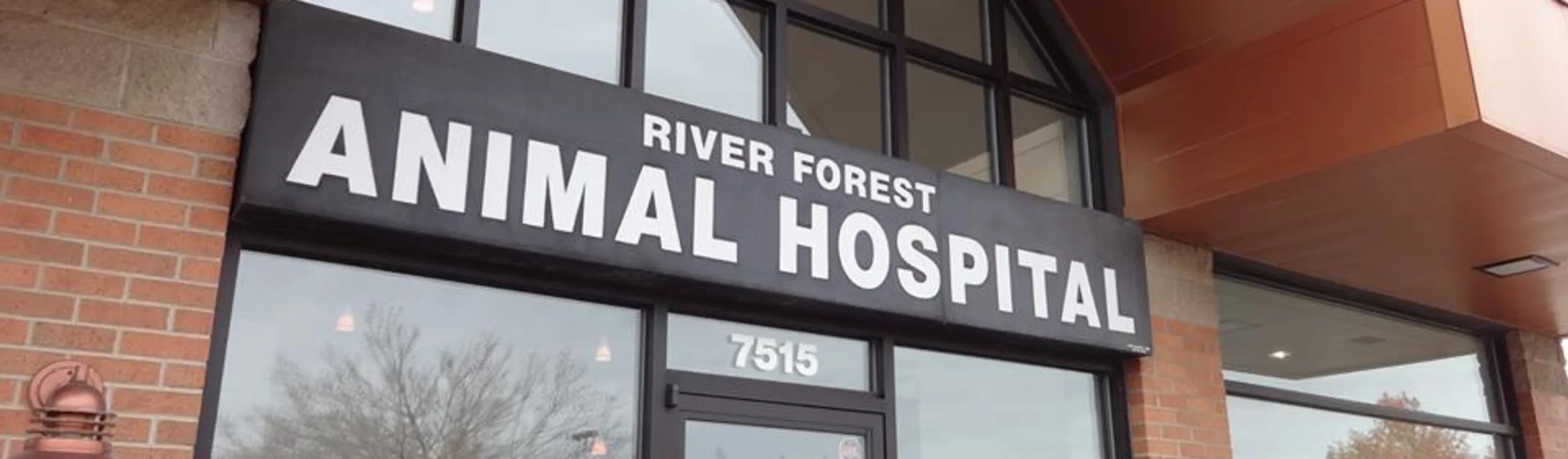 Front of the building of River Forest Animal Hospital 