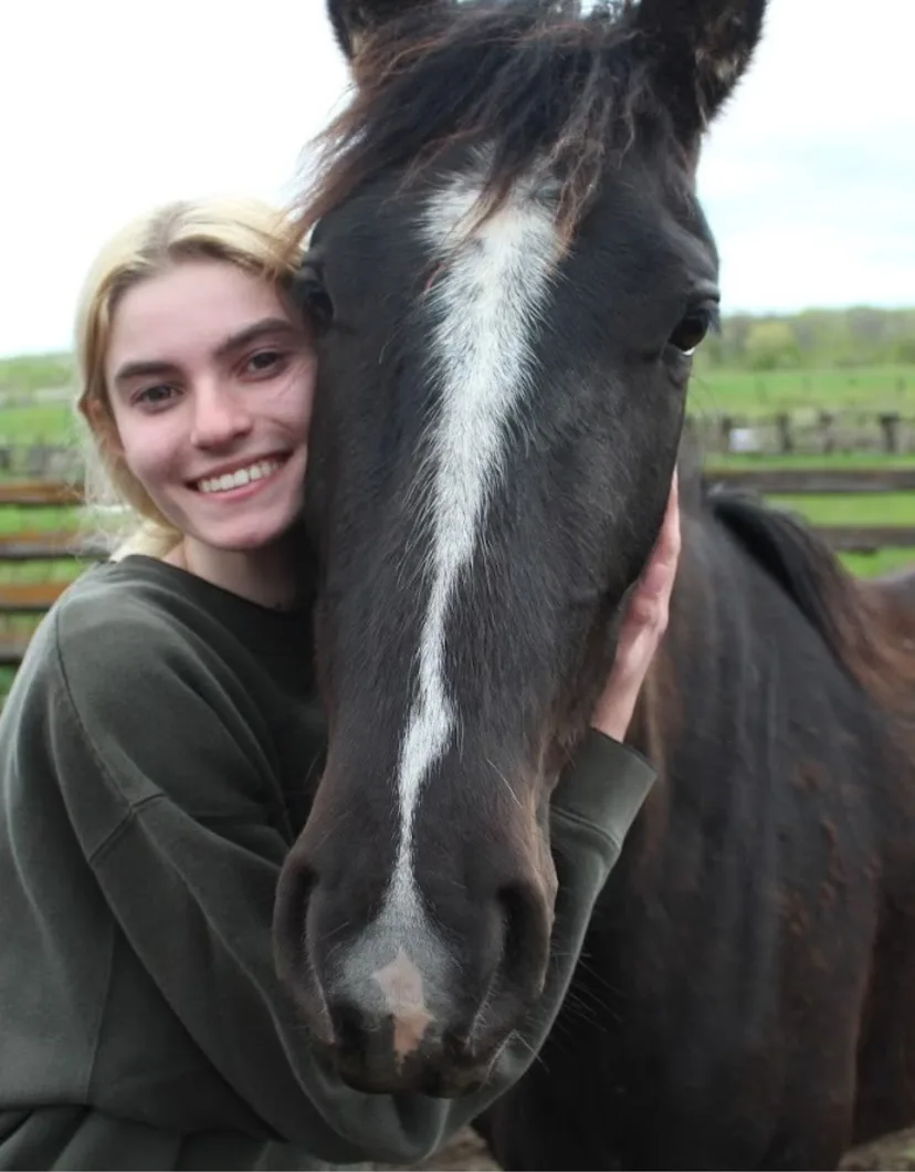 Taylor from Flying Cloud Animal Hospital, with horse