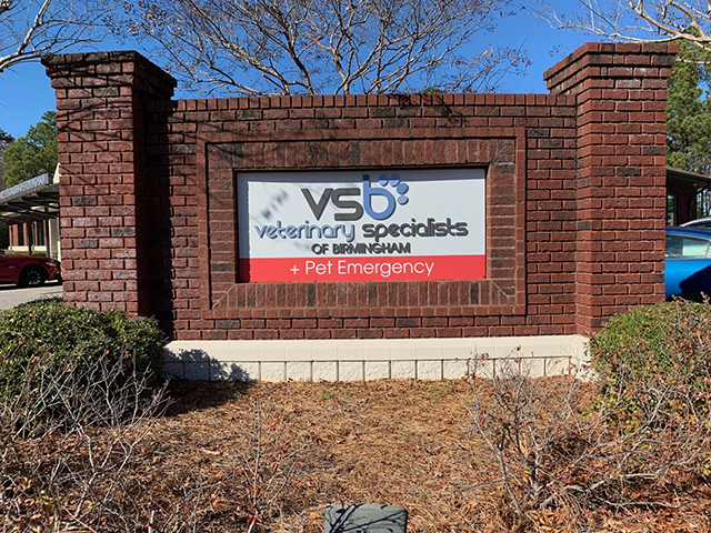 Exterior Sign of Veterinary Specialists of Birmingham