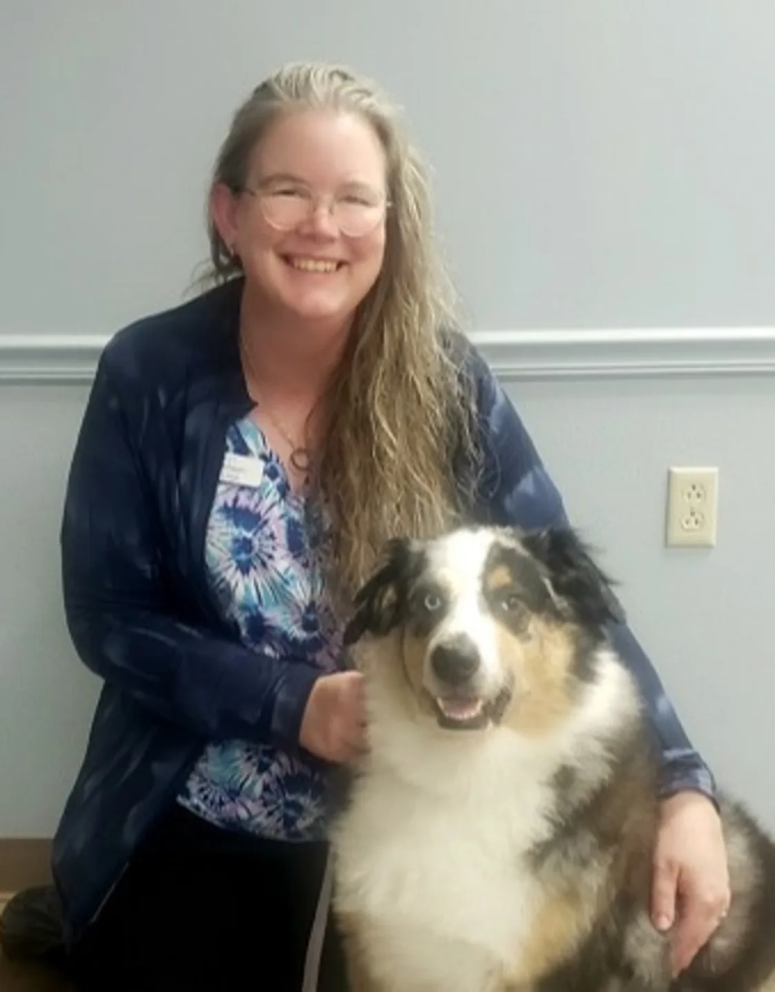 Melissa with a dog Melissa with a dog