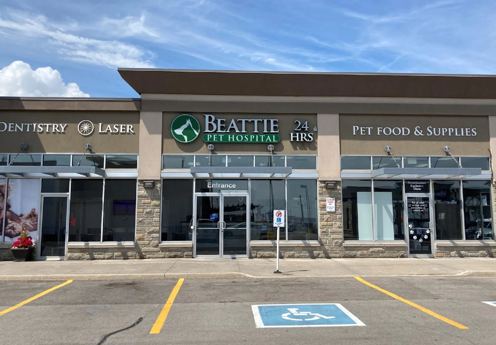 Front entrance of Beattie Pet Animal Hospital Stoney Creek. Front entrance of Beattie Pet Animal Hospital Stoney Creek.