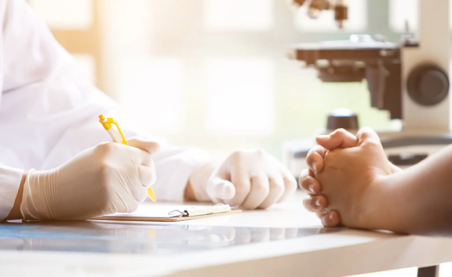 Two veterinary professionals reviewing paperwork Two veterinary professionals reviewing paperwork