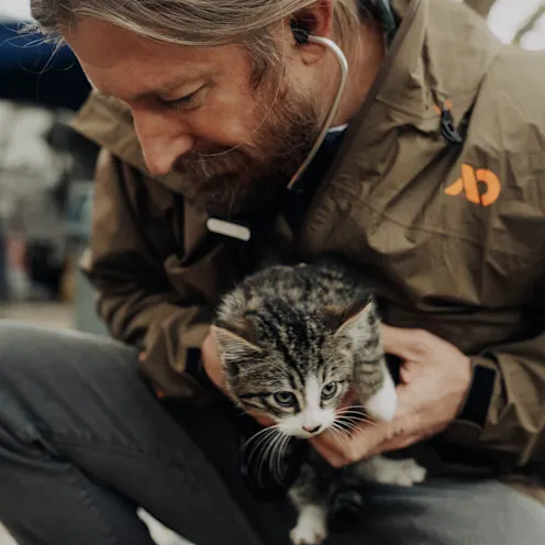 Staff with kitty Staff with kitty