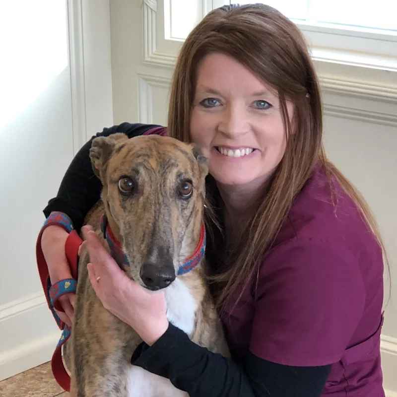 Tina S. with dog at Middlesex County Animal Hospital Tina S. with dog at Middlesex County Animal Hospital