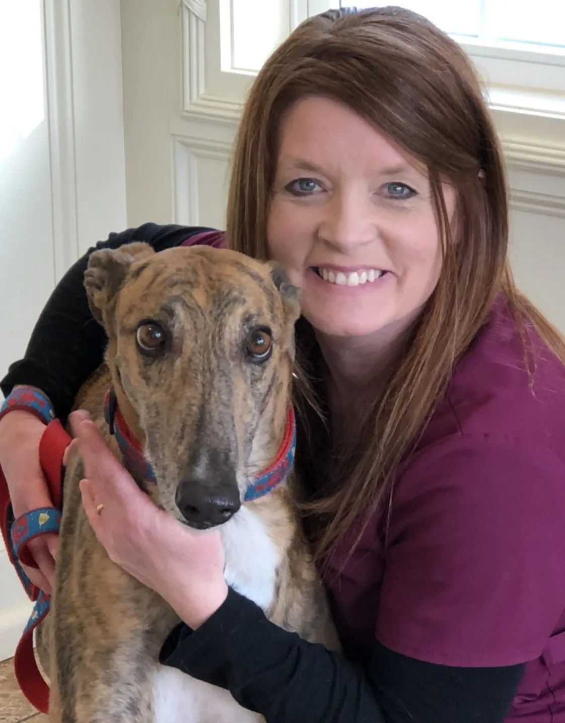 Tina S. with dog at Middlesex County Animal Hospital Tina S. with dog at Middlesex County Animal Hospital