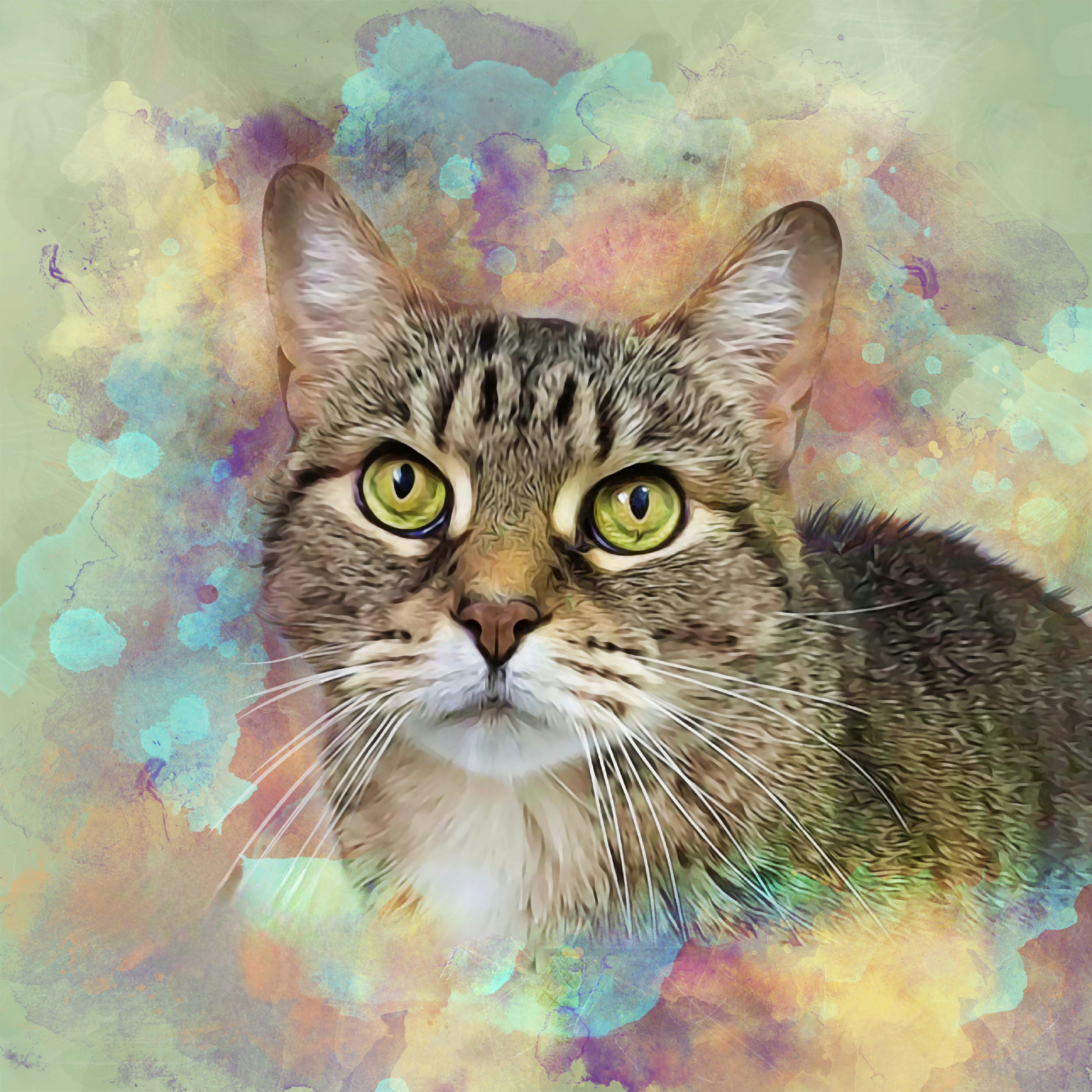 Stencil drawing of puppy