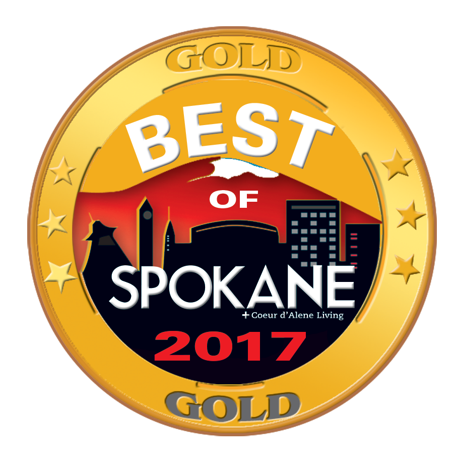 Gold Best of Spokane 2017 logo.