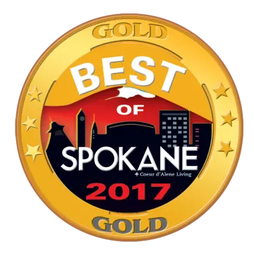 Gold Best of Spokane 2017 logo.