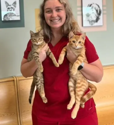 Kaytlyn with a dog Kaytlyn with a dog