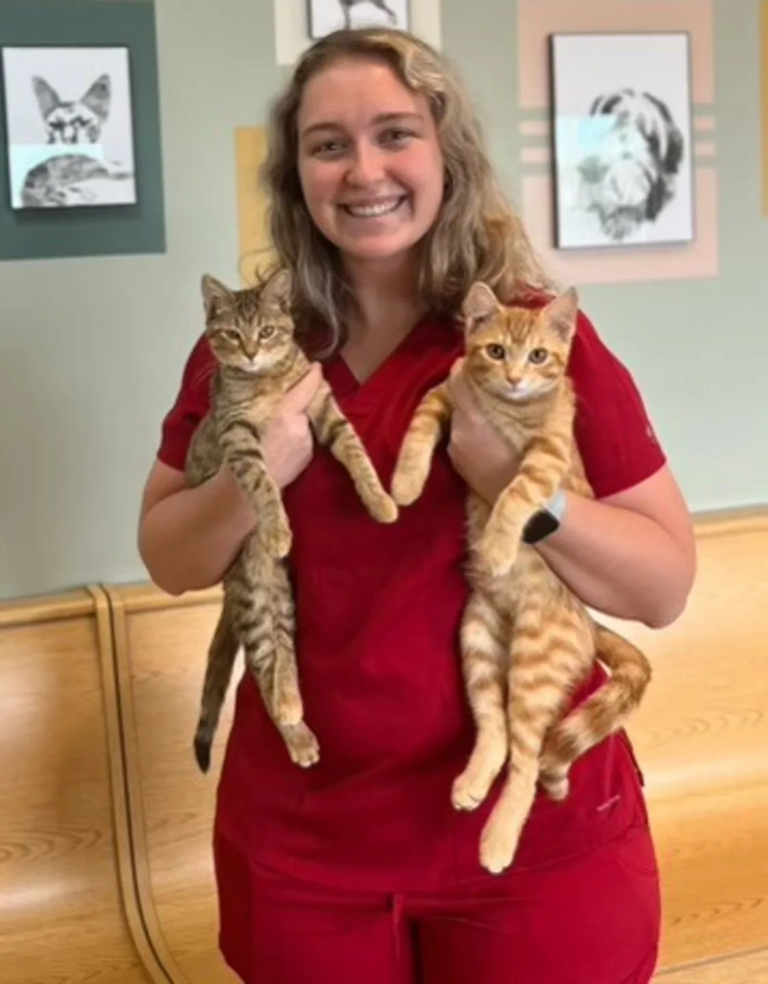 Kaytlyn with a dog Kaytlyn with a dog