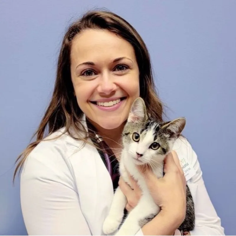 Dr. Genna Douthitt holding a kitten Dr. Genna Douthitt holding a kitten