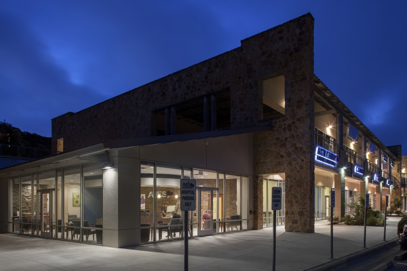 AVES Exterior at Night