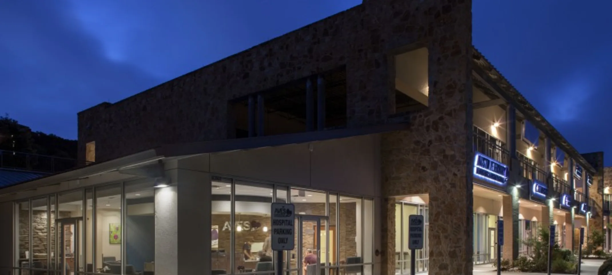 AVES Exterior at Night AVES Exterior at Night