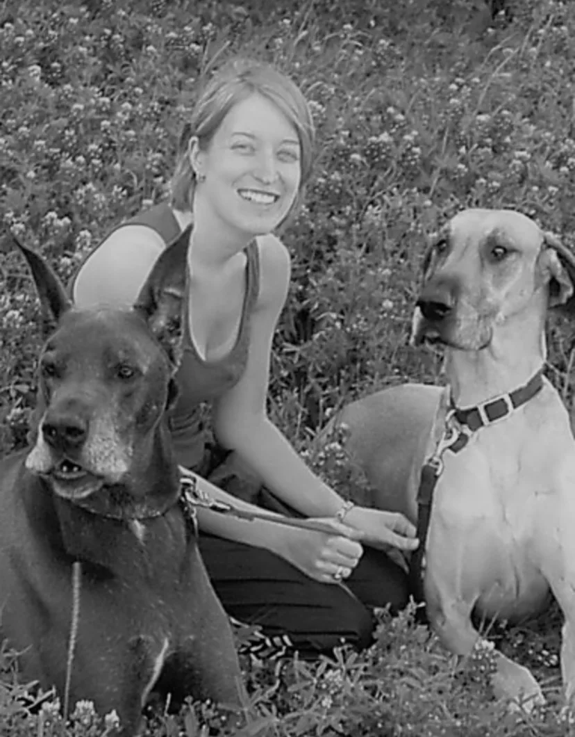 Dr. Kristin Strelec with two dogs