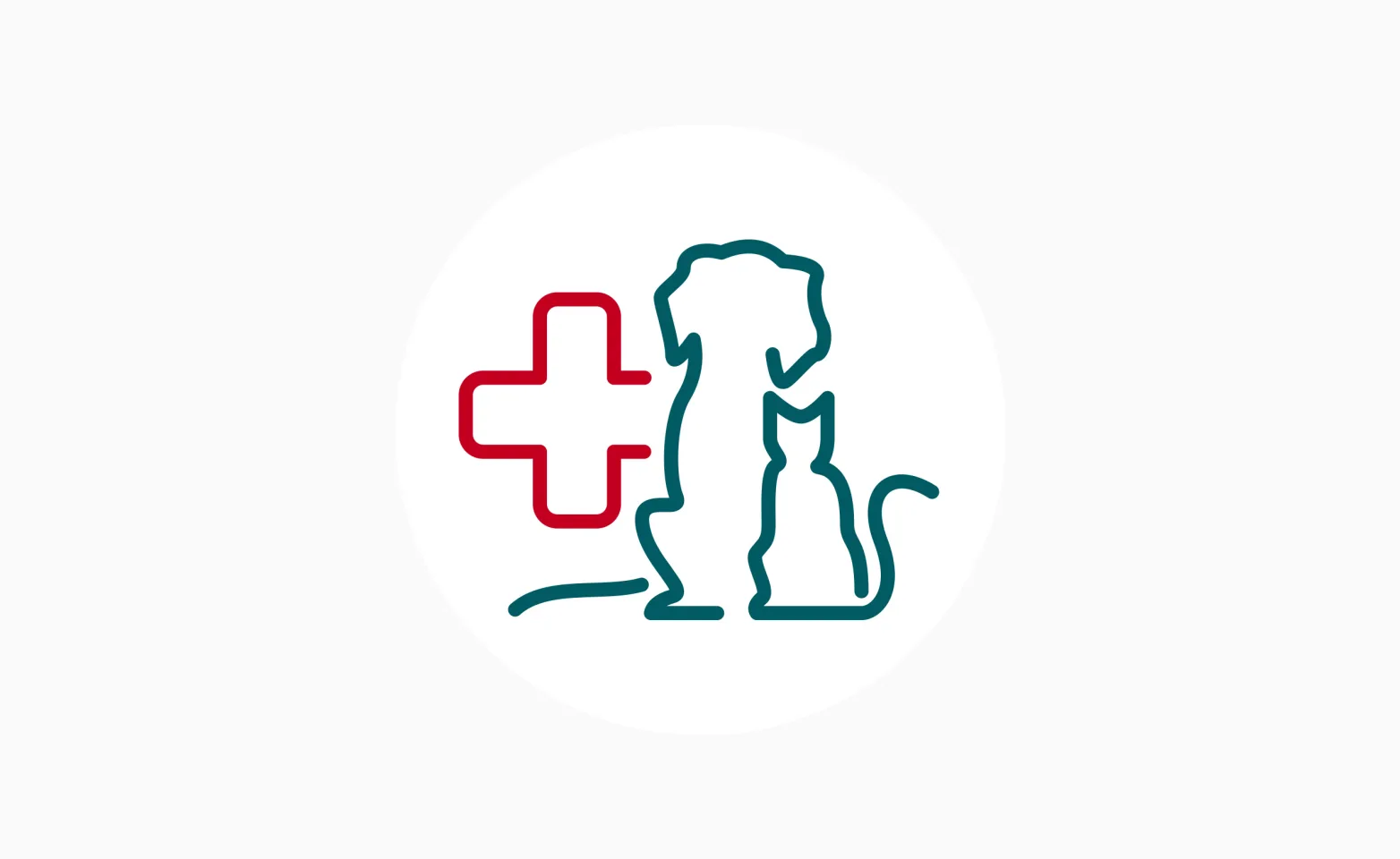 Cat and dog emergency icon