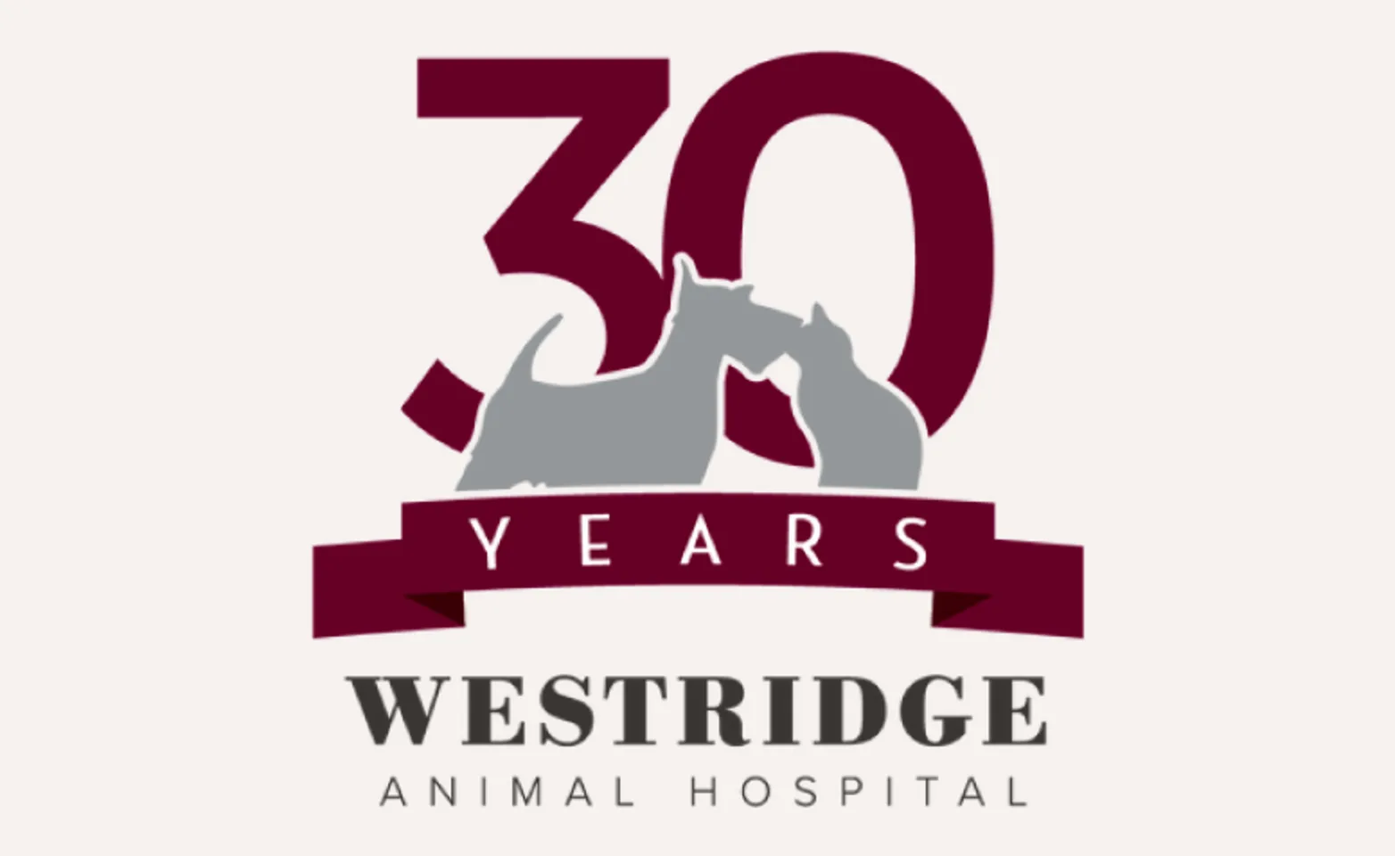 30 years logo of Westridge Animal Hospital 30 years logo of Westridge Animal Hospital