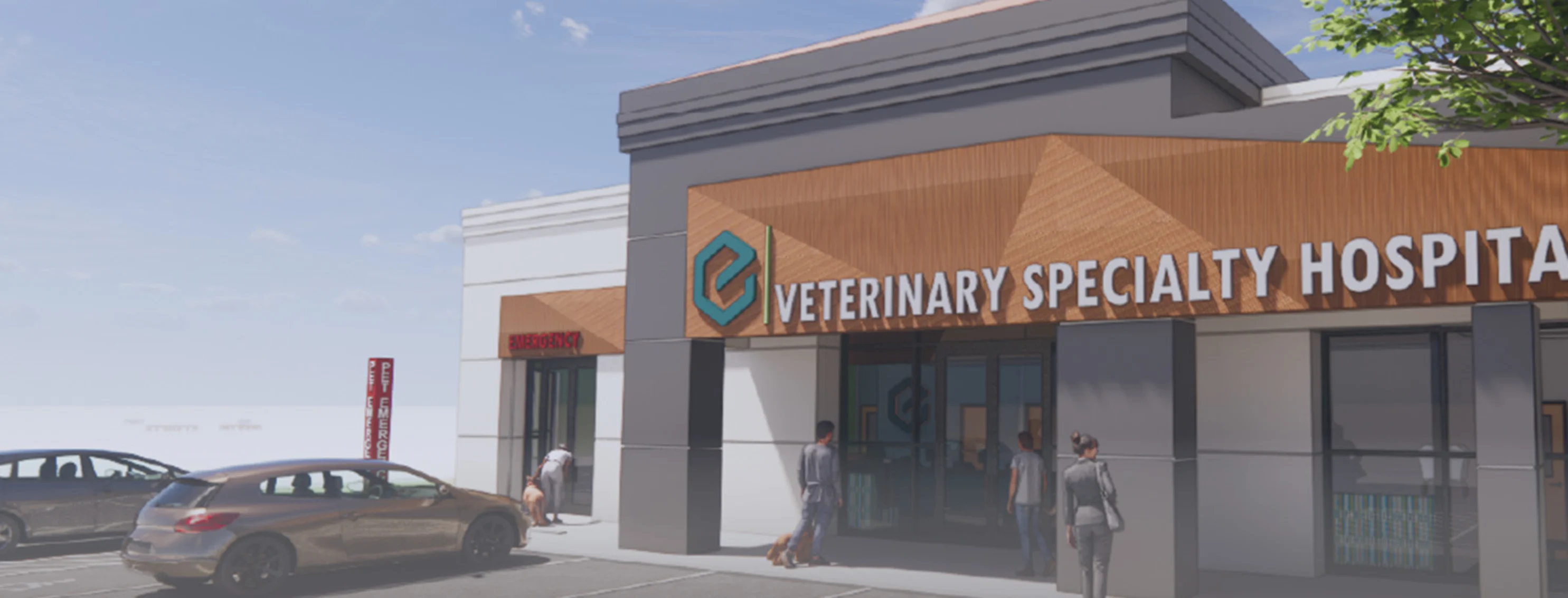 Rendering of Veterinary Specialty Hospital Roseville's new facility