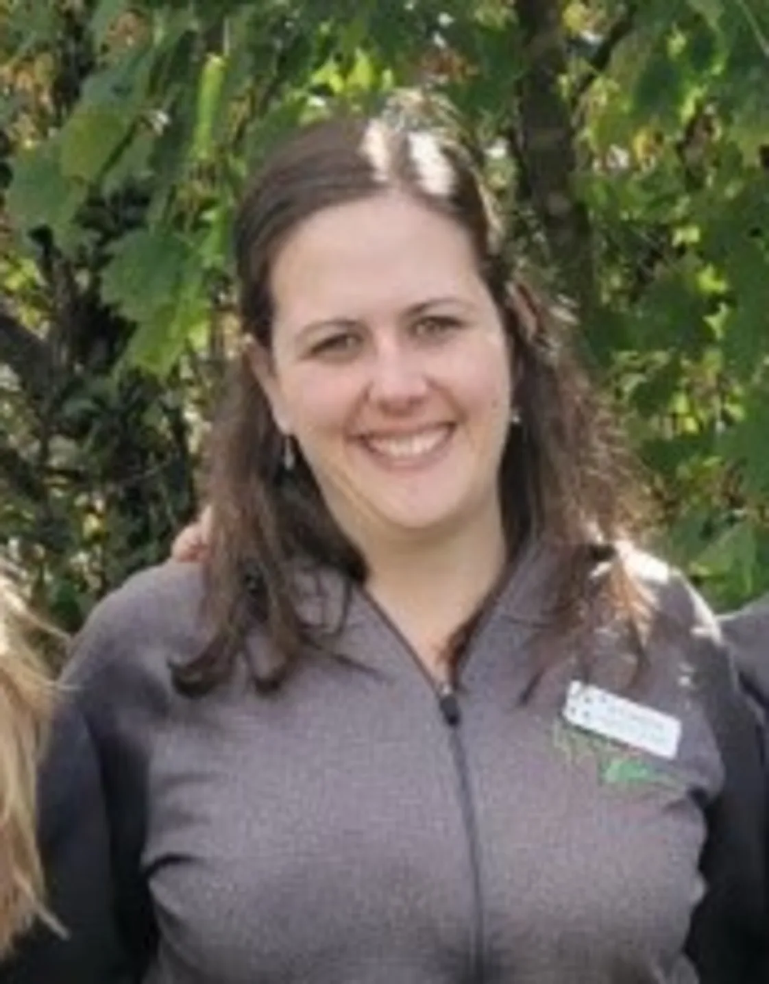 Jacqueline smiling at the camera Jacqueline smiling at the camera