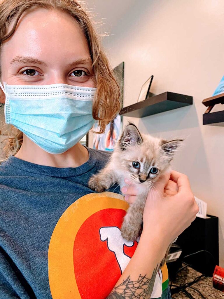 Beth White and Snowball