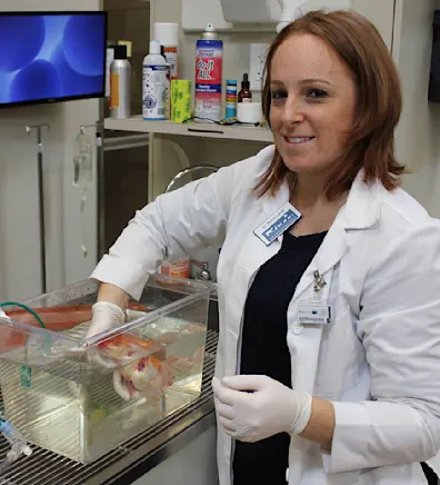Dr. Ronit Lavie at work Dr. Ronit Lavie at work