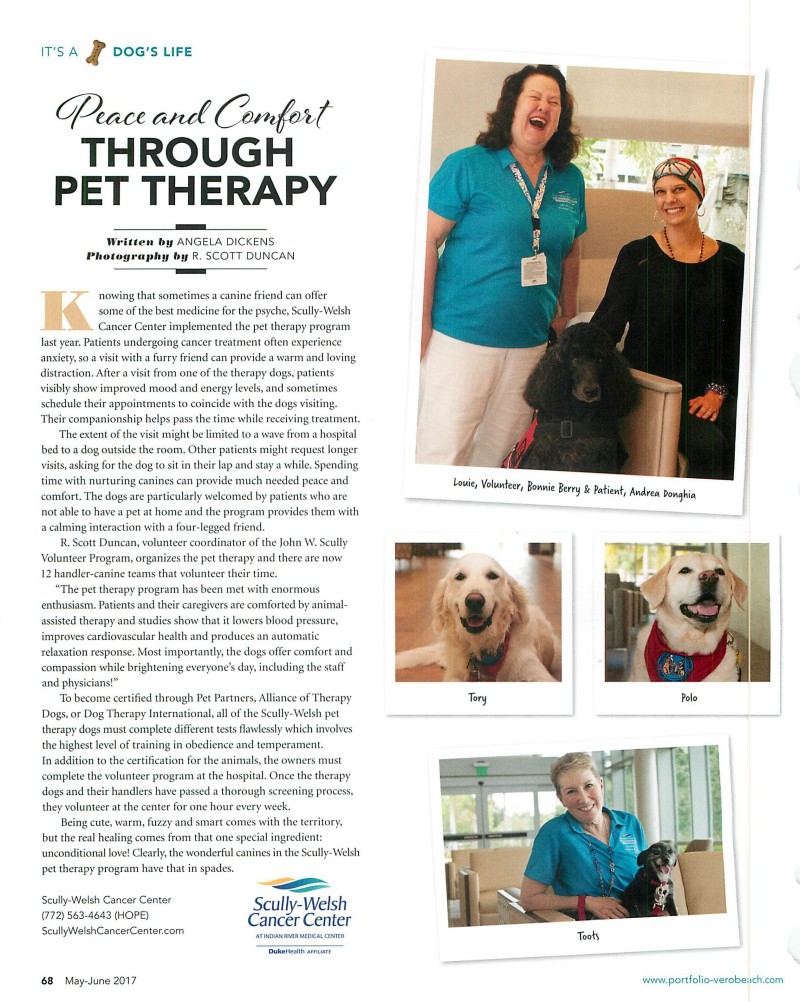 Peace & Comfort Through Pet Therapy