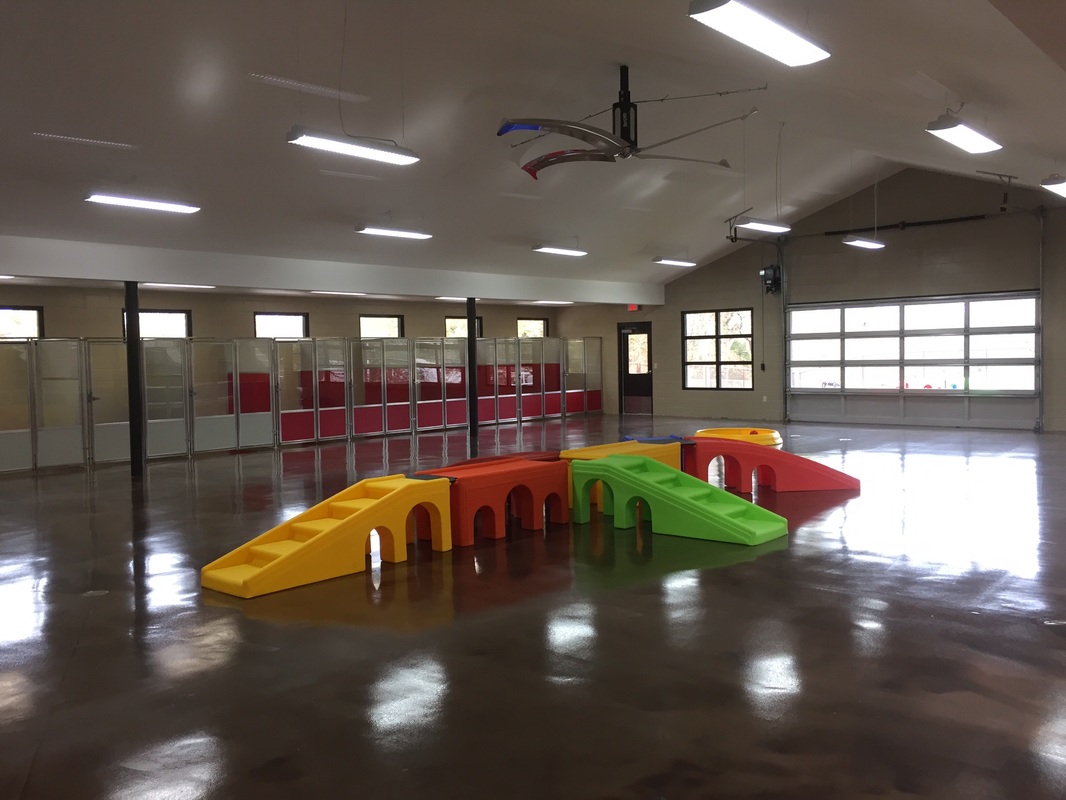 Large indoor daycare area at Camp May