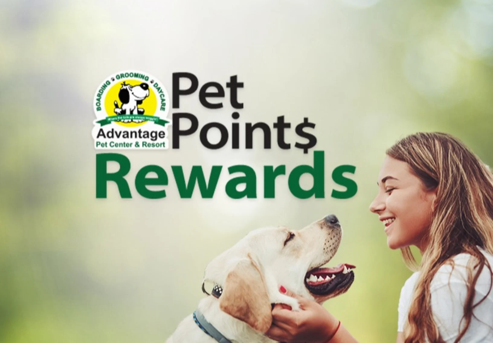 Pet Points Logo with dog and owner facing each other and smiling. Pet Points Logo with dog and owner facing each other and smiling.