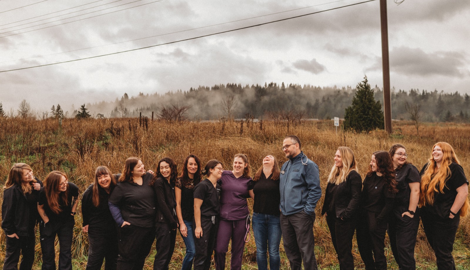 Team photo at Greywolf veterinary hospital