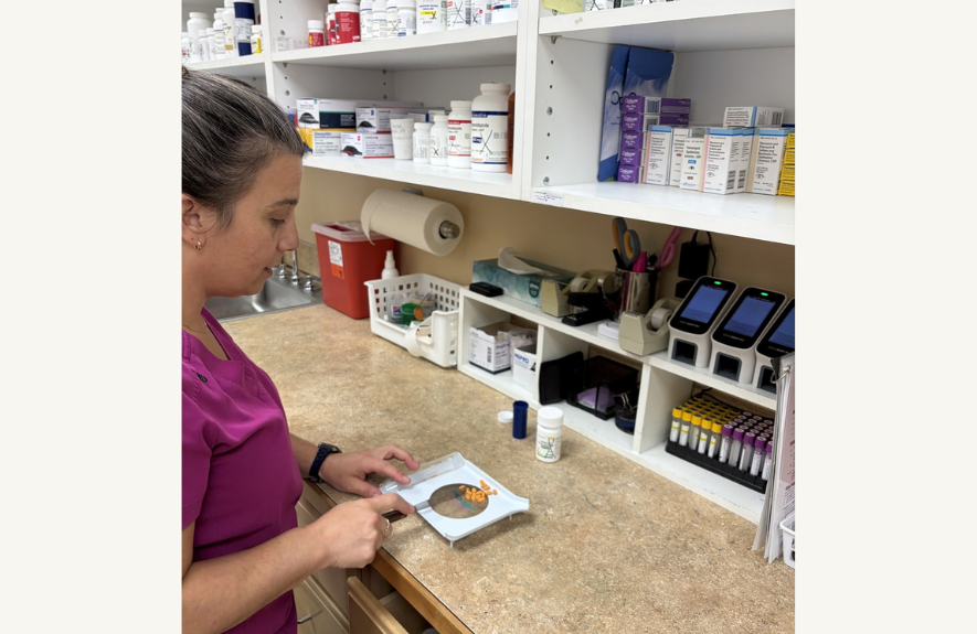 Staff Preparing Medication
