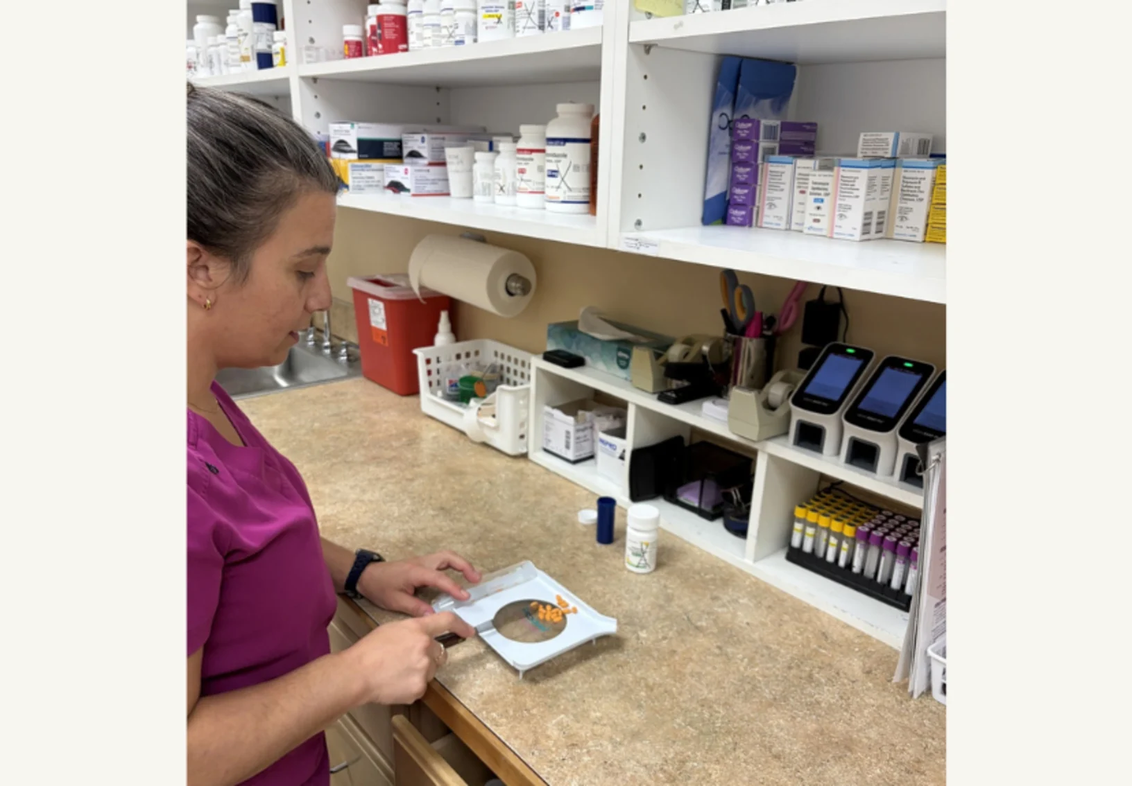 Staff Preparing Medication Staff Preparing Medication