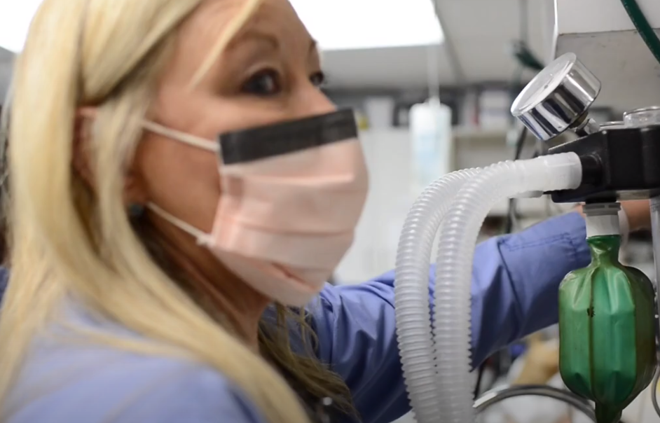 Doctor prepping machines for Cardiothoracic surgery