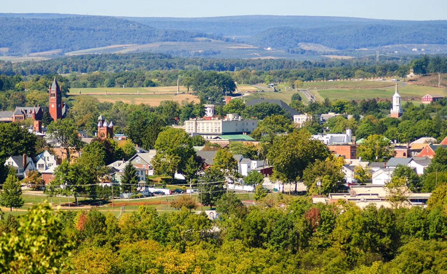 Aerial View of Gettysburg, PA