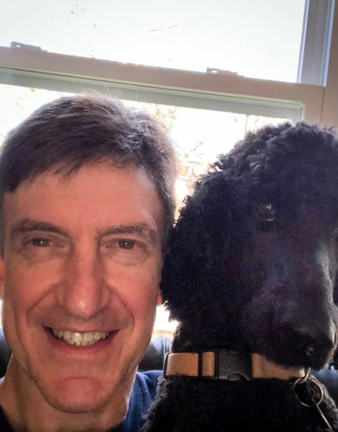 Dr. Bruce Bowker with his dog Dr. Bruce Bowker with his dog