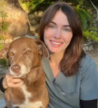A photo of Dr. Kuntz with their dog